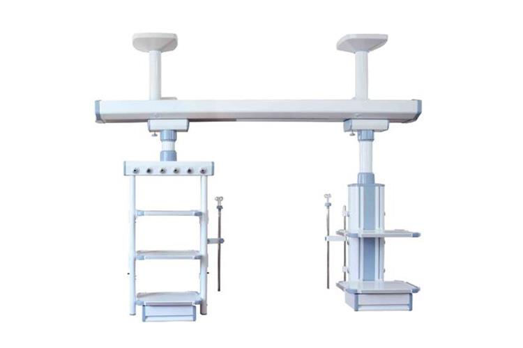 醫(yī)用吊橋吊塔當(dāng)作一個氣電供給、裝備裝載的醫(yī)療設(shè)備；可以起到一定的線數(shù)管理作用，還能夠提升層流清潔水平的效率